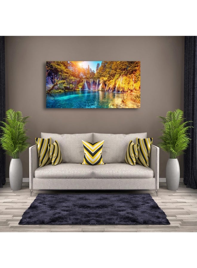 Home Trove Lake Water Pictures Canvas Wall Art For Living Room Bedroom Wall Decor  - Image 2