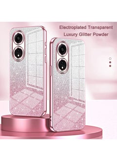 ماركة غير محددة لـ OPPO Reno10 Pro + جراب هاتف مطلي بمسحوق لامع متدرج (أزرق)  - Image 2