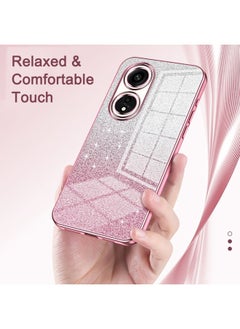 ماركة غير محددة لـ OPPO Reno10 Pro + جراب هاتف مطلي بمسحوق لامع متدرج (أزرق)  - Image 5