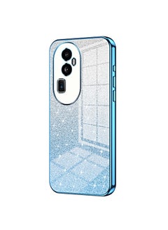 ماركة غير محددة لـ OPPO Reno10 Pro + جراب هاتف مطلي بمسحوق لامع متدرج (أزرق)  - Image 1