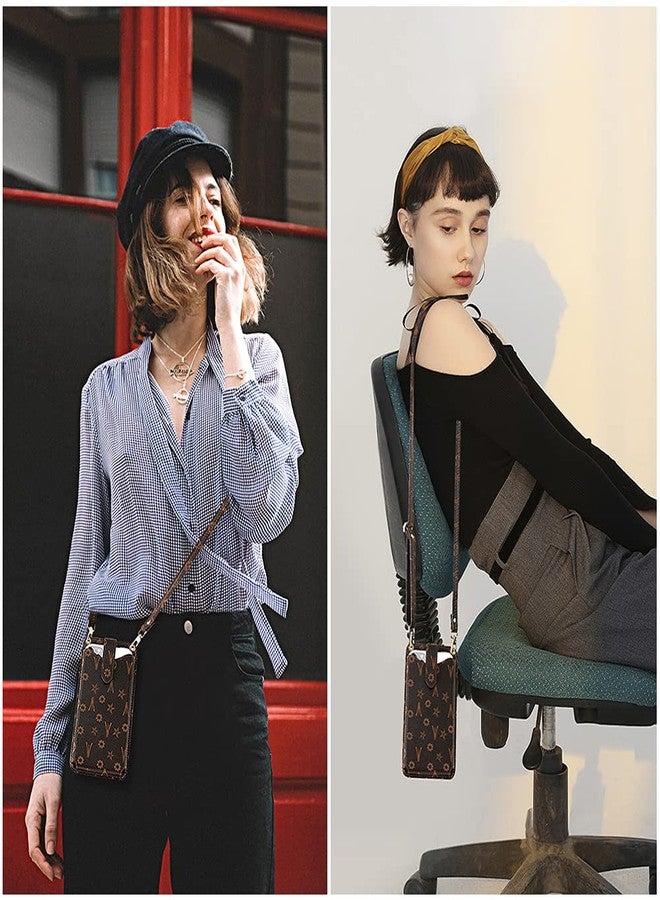 Peacocktion Crossbody Bags for Women Travel Vegan Leather Small Cell Phone Purse Mini Cross Body Bag with Card Slot Trendy Card Holder Chocolate Dark Brown - Image 2