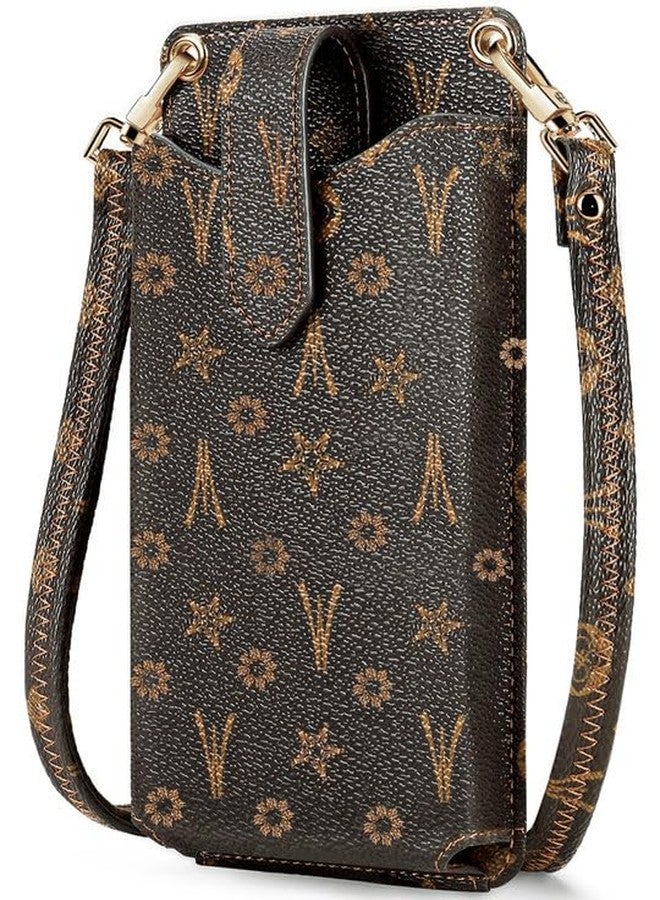 Peacocktion Crossbody Bags for Women Travel Vegan Leather Small Cell Phone Purse Mini Cross Body Bag with Card Slot Trendy Card Holder Chocolate Dark Brown - Image 1