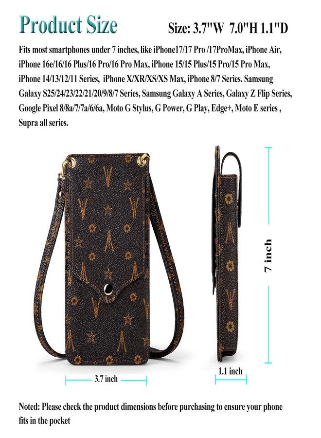 Peacocktion Crossbody Bags for Women Travel Vegan Leather Small Cell Phone Purse Mini Cross Body Bag with Card Slot Trendy Card Holder Chocolate Dark Brown - Image 5