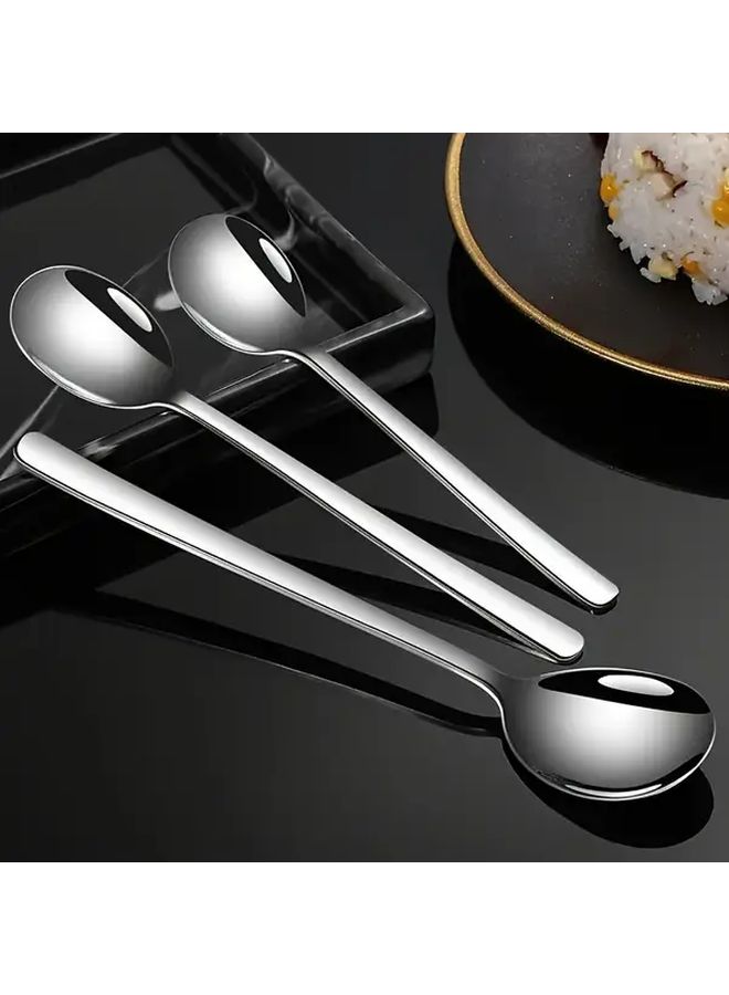 3Pcs Stainless Steel Korean Style Spoons Set Dishwasher Safe Durable - Image 4