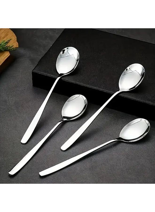 3Pcs Stainless Steel Korean Style Spoons Set Dishwasher Safe Durable - Image 1