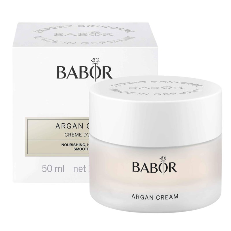 BABOR Argan Cream Rich Moisturizer for Dry Skin Infused with Lipids to Deeply Nourish Enriched with Cocoa Butter to Provide Intense Hydration Leaving Skin Soft Supple 17 oz