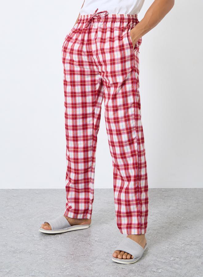 ستايلي طقم بيجاما قطنية بطبعة مربعات - Image 1