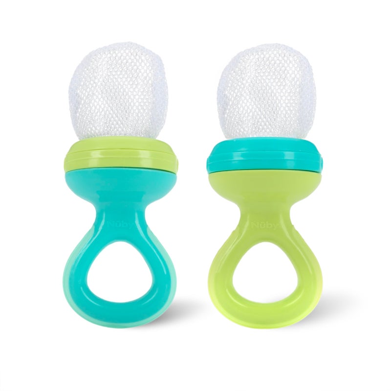 Nuby Nibbler Mesh First Soft Foods Feeder, 2pk, Colors May Vary - Image 2