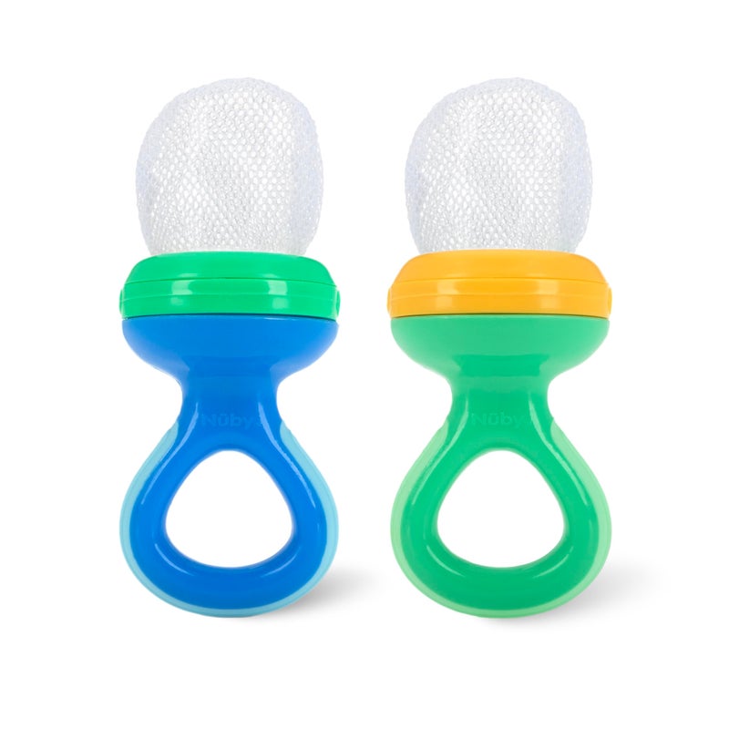 Nuby Nibbler Mesh First Soft Foods Feeder, 2pk, Colors May Vary - Image 3
