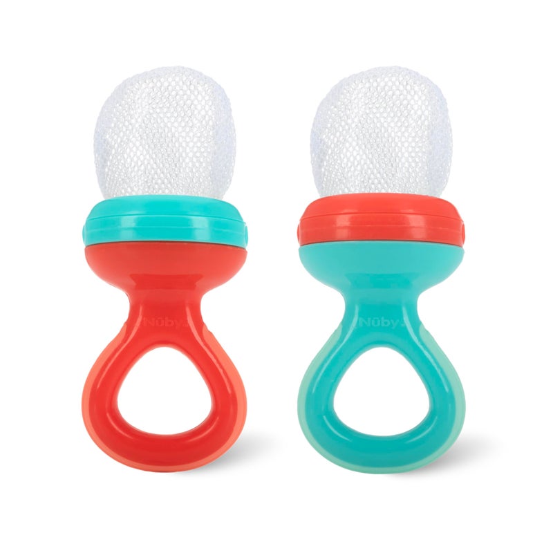 Nuby Nibbler Mesh First Soft Foods Feeder, 2pk, Colors May Vary - Image 4