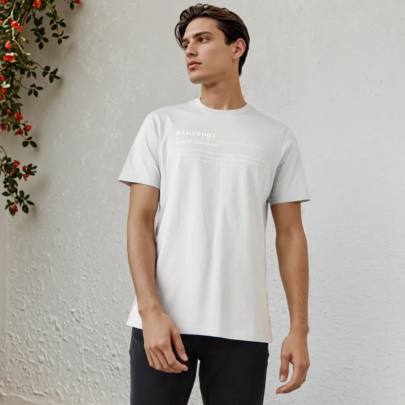 سبلاش فيڤ تيشيرت بياقة دائرية وطبعة حروف