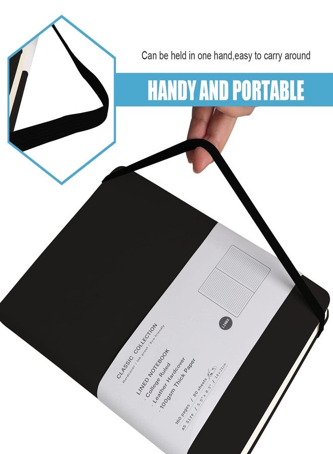 EMOMAS Lined Journal Notebook - Hardcover Notebook for Men & Women - Journals for Writing, Work, School, Home & Daily Notes, 160 Pages - Medium A5, 5.7"x8", 100 gsm Thick Paper (Turquoise) - Image 5