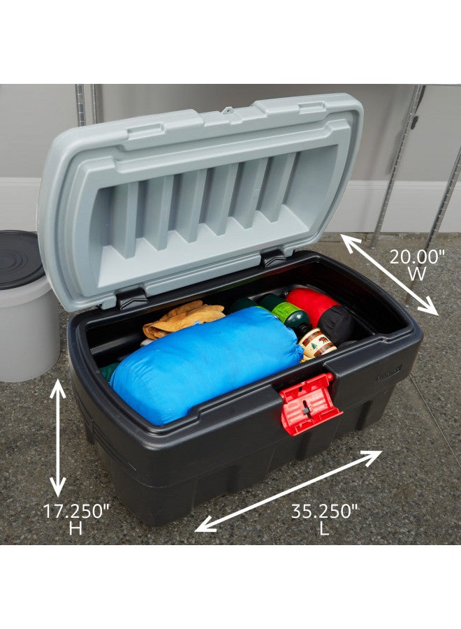 Rubbermaid Rubbermaid ActionPacker Lockable Storage Box, 35 Gal, Grey and Black, Outdoor, Industrial, Rugged  - Image 3