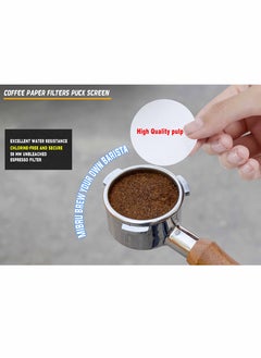 MIBRU Coffee Espresso Machine 100pcs Paper Filter 58mm Filter Puck Screen Portafilter Paper Compatible with Nova Simonelli and similar 58mm Secondary Water Separation Filter Special Filter Paper  - Image 4