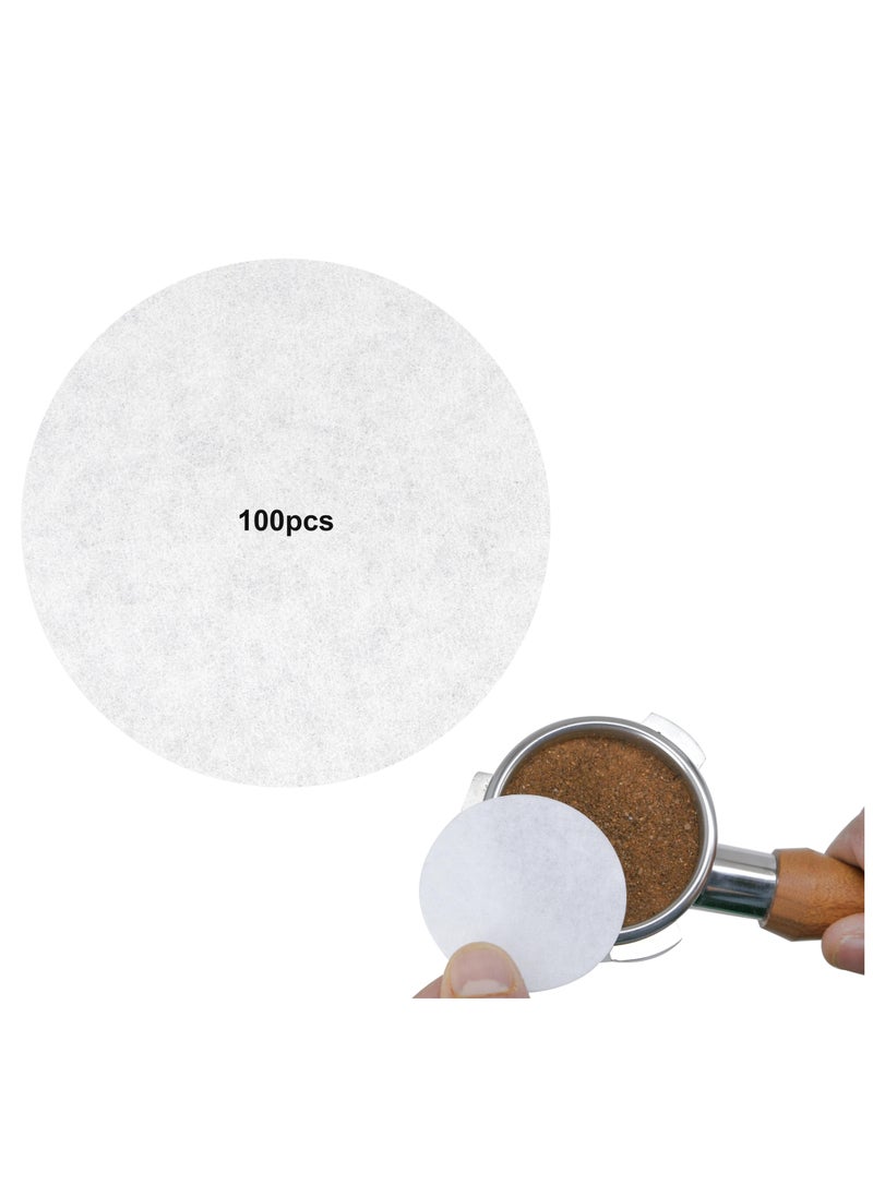 MIBRU - Coffee Espresso Machine 100pcs Paper Filter 58mm Filter Puck Screen Portafilter Paper Compatible with Nova Simonelli and similar 58mm Secondary Water Separation Filter Special Filter Paper - Image 1