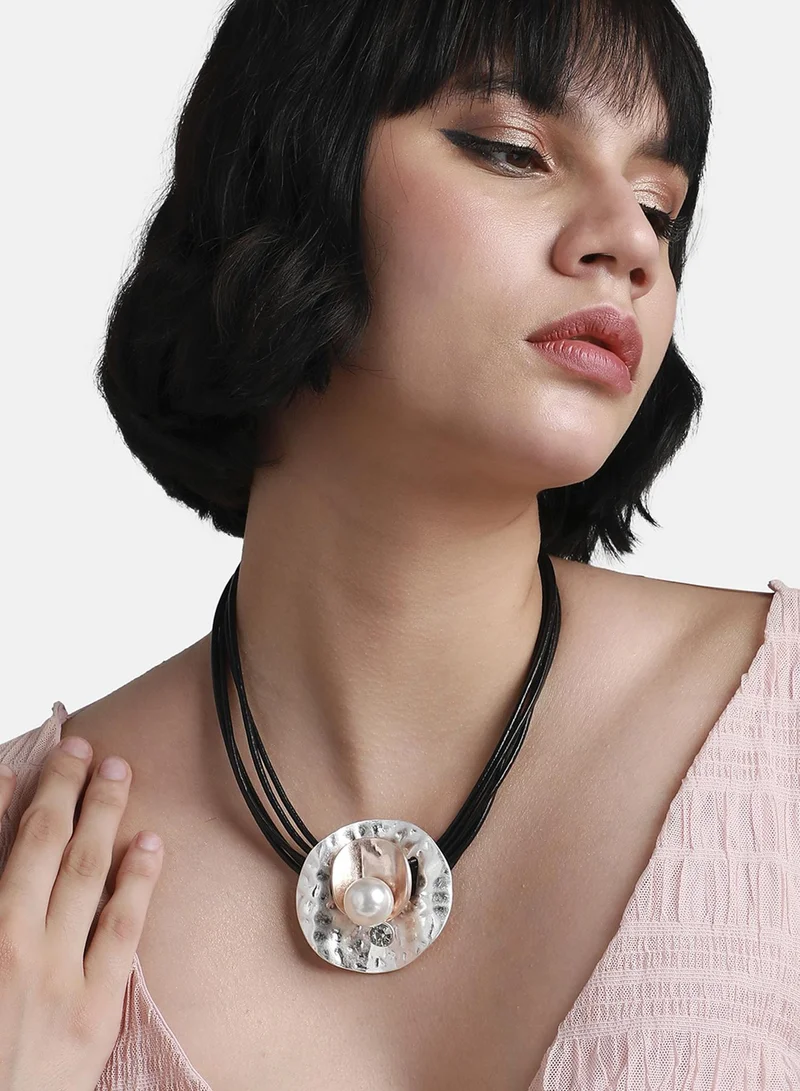 SOHI Dented Pearl Artificial Necklace Jewellery