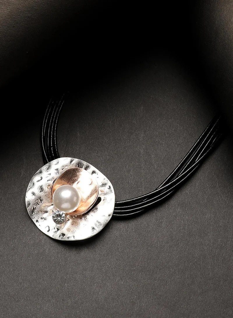 SOHI Dented Pearl Artificial Necklace Jewellery