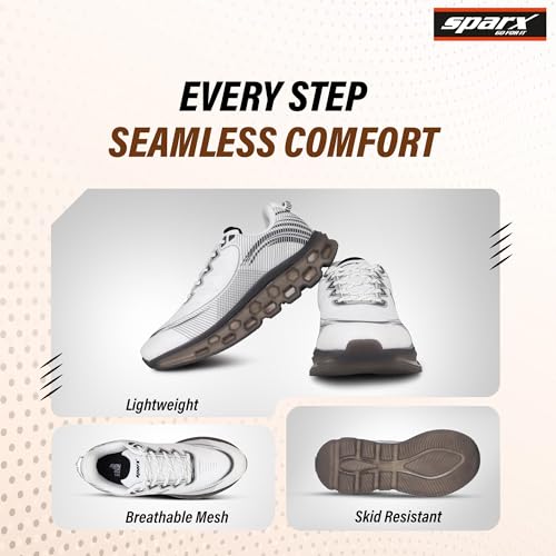 SPARX Sports SM-9079 Grey White for Men - Image 4