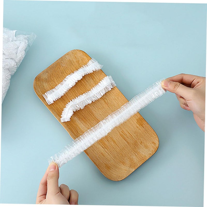 GALPADA 300pcs Elastic Food Preservation Covers Pe Plastic Wrap for Bowls Plates and Containers Food Storage for Fridge and Kitchen Use - Image 5