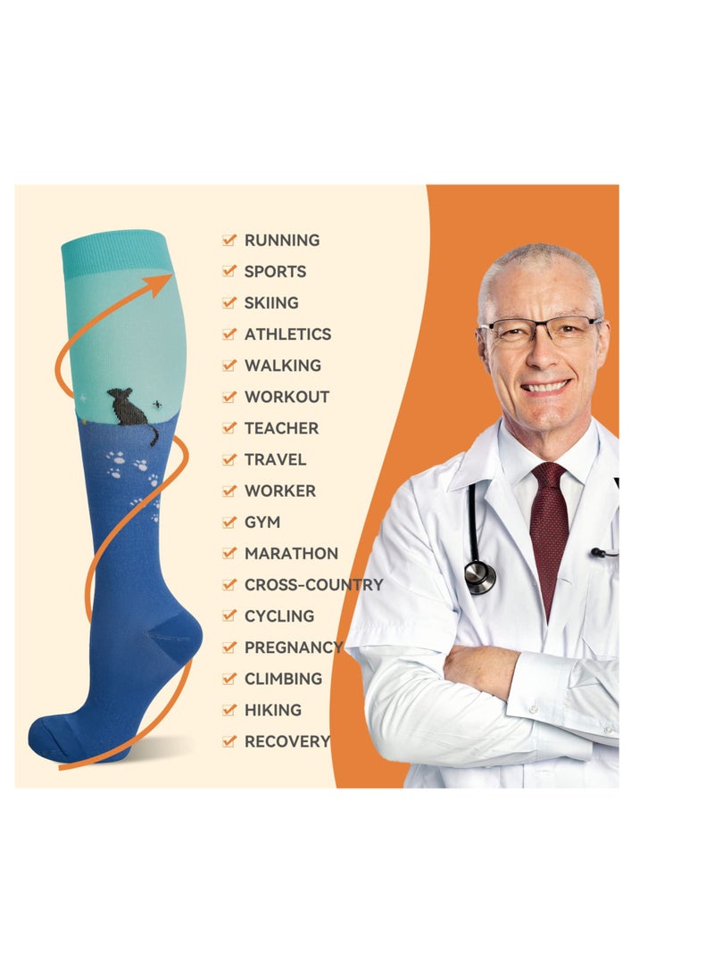 SYOSI Compression Socks, 3 Pairs Flight Socks Women & Men, Comfortable Breathable Fit Compression Socks, Running Compression Stockings,  Fit for Competitive Sports, Travel  L/XL  - Image 5