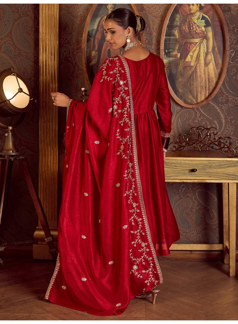 Ameya Embroidered-a-line-kurta-trousers-with-dupatta-set - Image 3