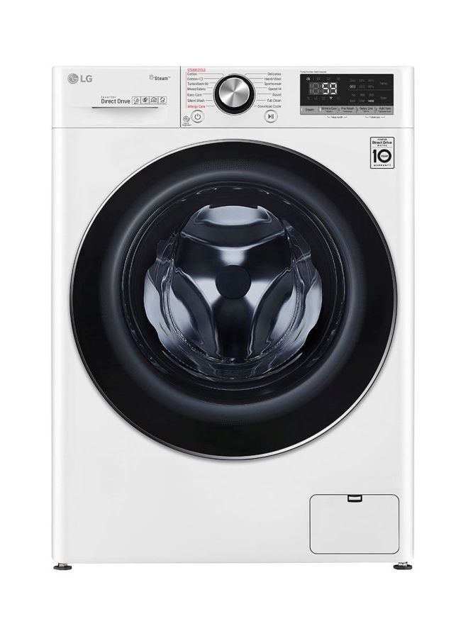 إل جي غسالة ملابس بتحميل أمامي سعة 10.5 كجم WFV1114WHT أبيض - Image 1