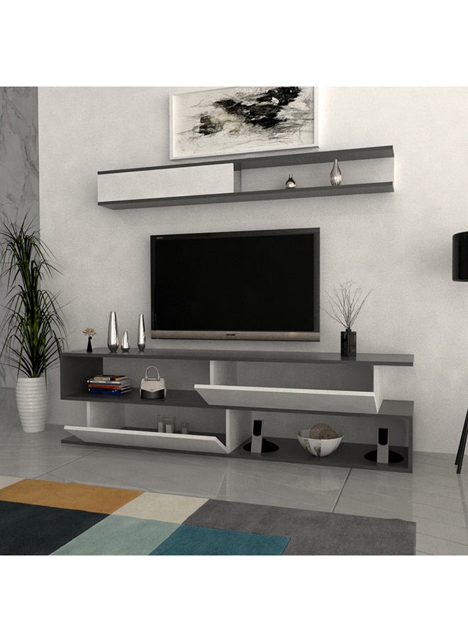 Gray and white TV table 50 inches - TV26 40x80x90 cm