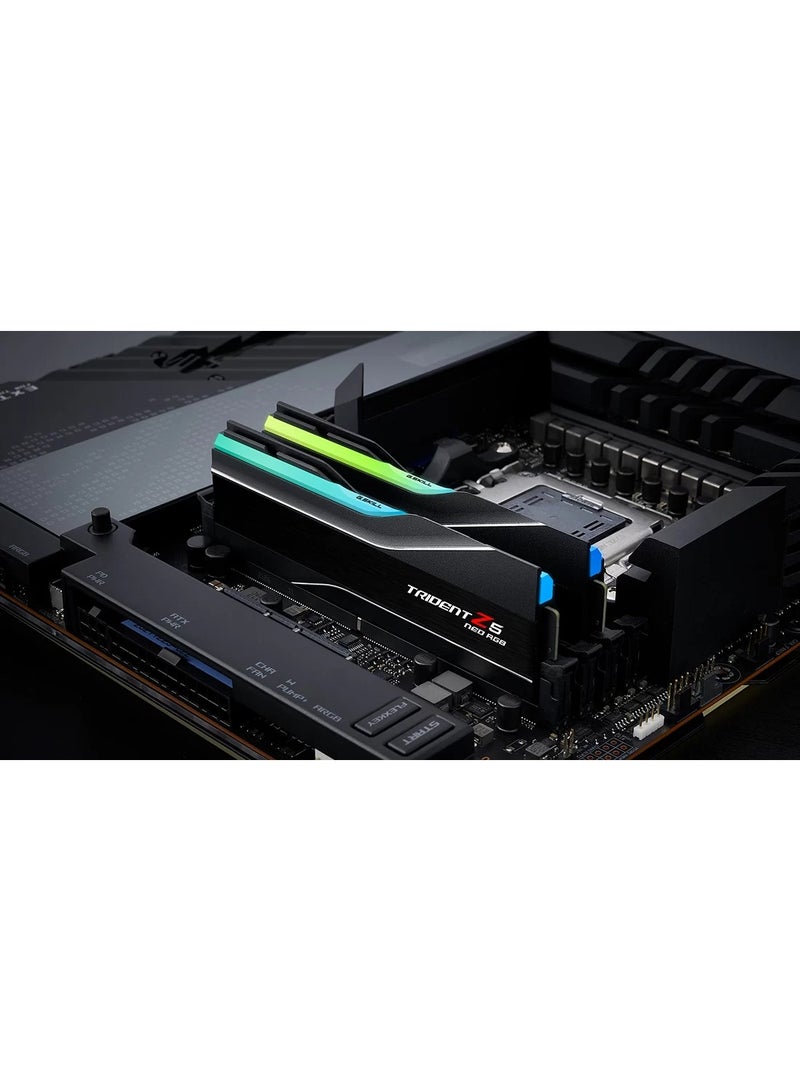 G.Skill Trident Z5 Neo RGB 32GB (2x16GB) DDR5-6000MHz Desktop Memory Kit, AMD EXPO, Dual Channel, Black Heatsink, RGB Lighting, Optimized for AMD Ryzen 7000 Series & AM5 Platforms | F5-6000J2636G16GX2-TZ5NR  - Image 5