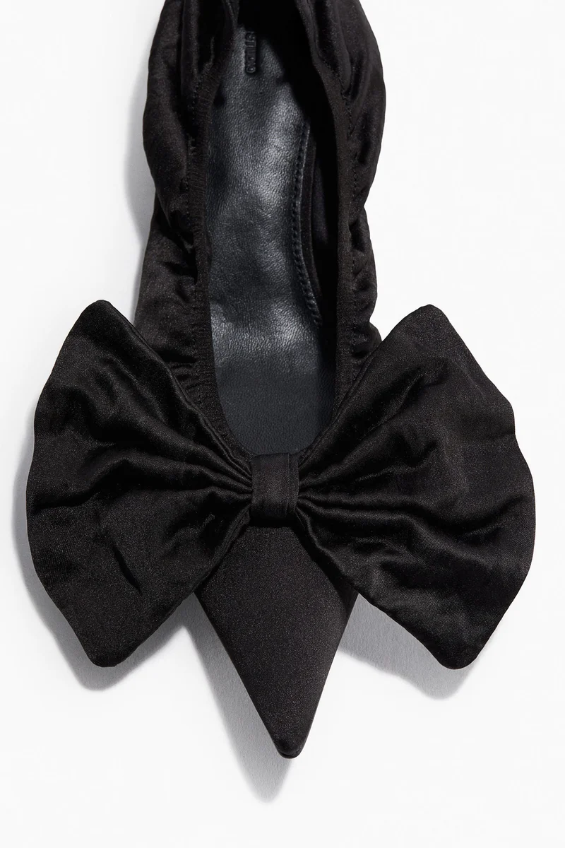 H&M Bow-detail court shoes