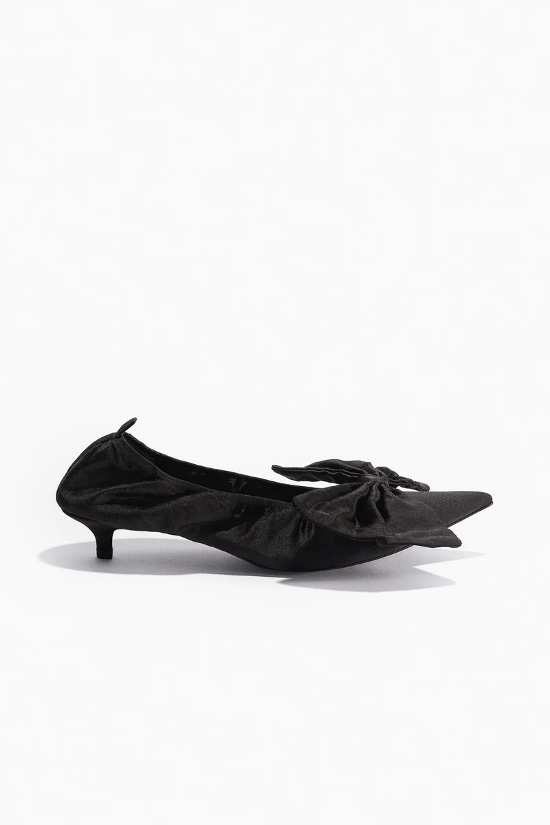 H&M Bow-detail court shoes