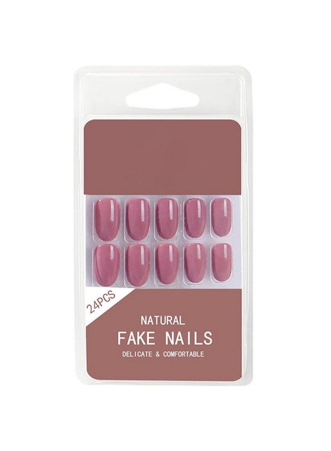 KIRA Artifical Fake Nails With Buffer & Glue, Natural False Nails Delicate & Comfortable With Long-Lasting And Waterproof For Women - A27 (Pink) (Pack Of 24) - Image 1