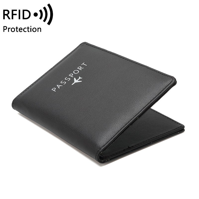 Multifunctional Solid Color PU Leather Wallet, RFID Blocking Design Portable Daily Storage Purse for Cards Cash Coin Business Use - Image 3