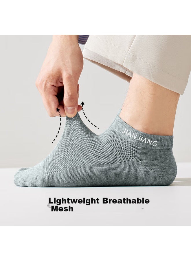 Athlete Jianjian Breathable Mesh Socks For Men, Summer Short Socks, Cotton Socks, 7A Antibacterial Wear-Resistant Sports Socks, 6 Pairs - Image 3