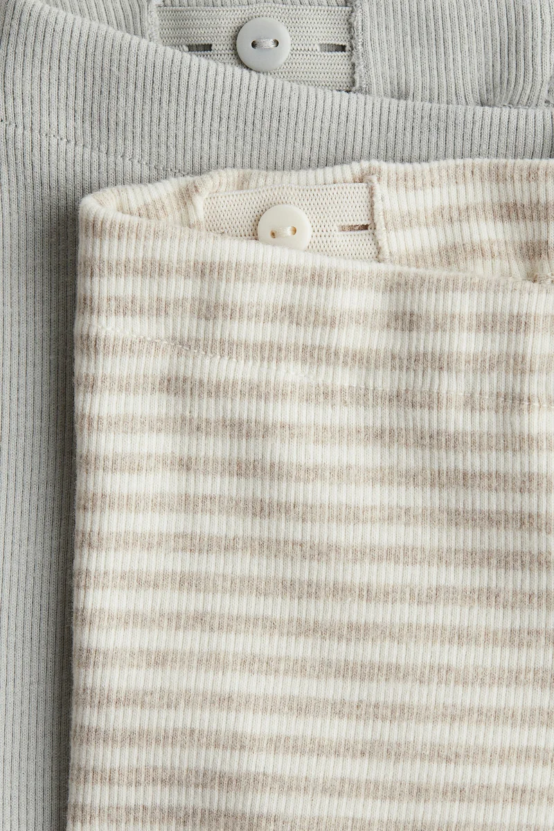 H&M 2-pack ribbed cotton leggings