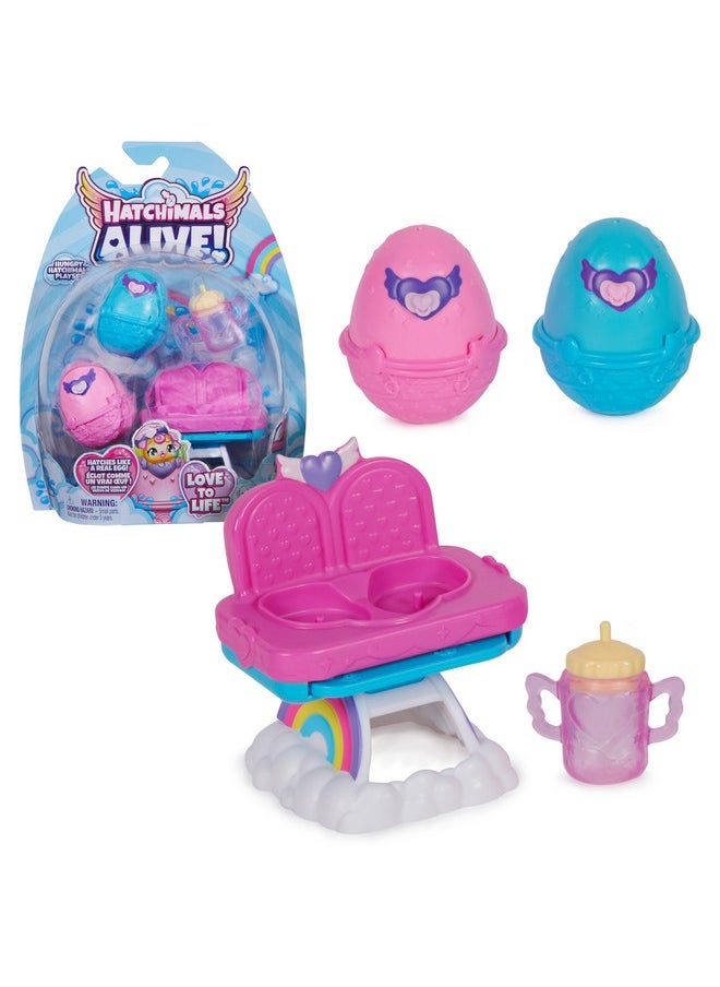HATCHIMALS - Hatchimals Alive Hungry Hatchimals Playset With Highchair Toy And 2 Mini Figures In Selfhatching Eggs Kids Toys For Girls And Boys Ages 3 And Up - Image 1