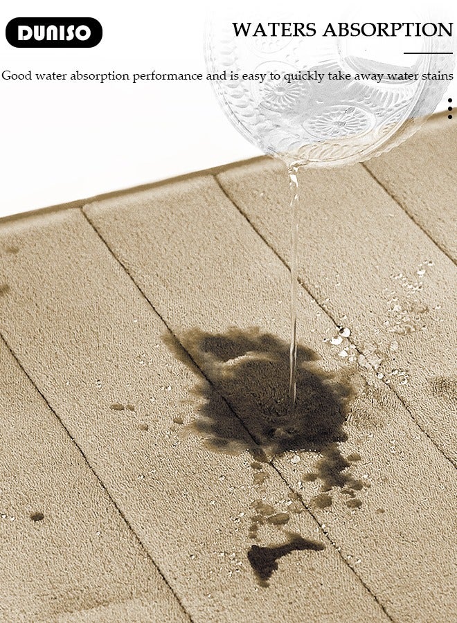 DUNISO 3 Piece Bathroom Rug Set Includes Bath Rug, Contour Mat, Super Soft Water Absorbent & Non-Slip Bath Mats for Bathroom Floor, Tub and Shower Room, Machine Washable - Image 5