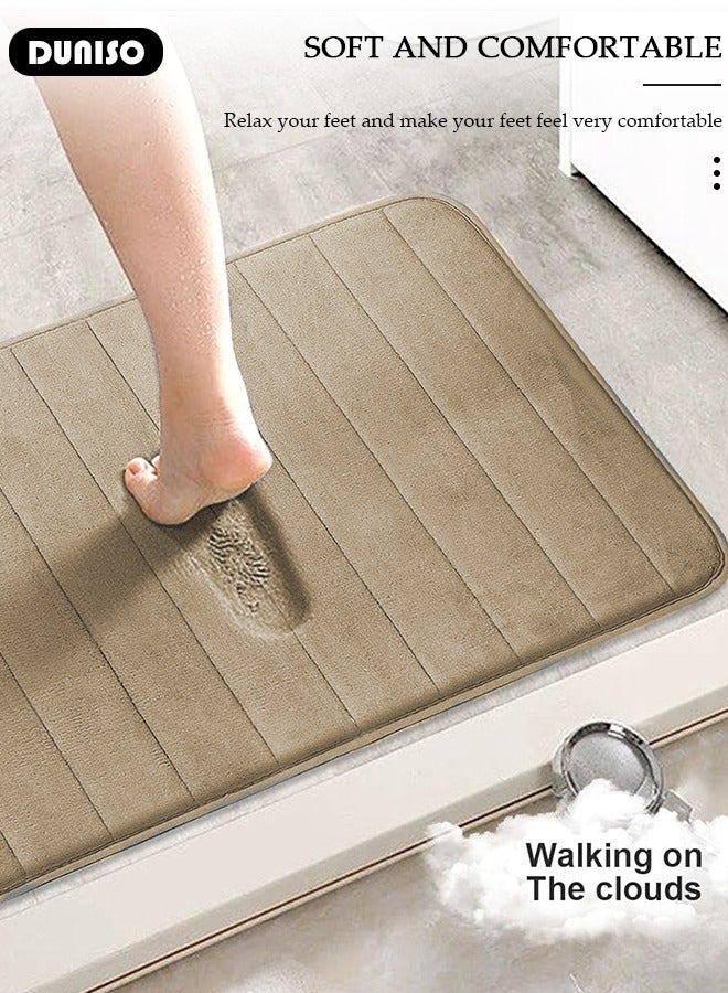 DUNISO 3 Piece Bathroom Rug Set Includes Bath Rug, Contour Mat, Super Soft Water Absorbent & Non-Slip Bath Mats for Bathroom Floor, Tub and Shower Room, Machine Washable - Image 3