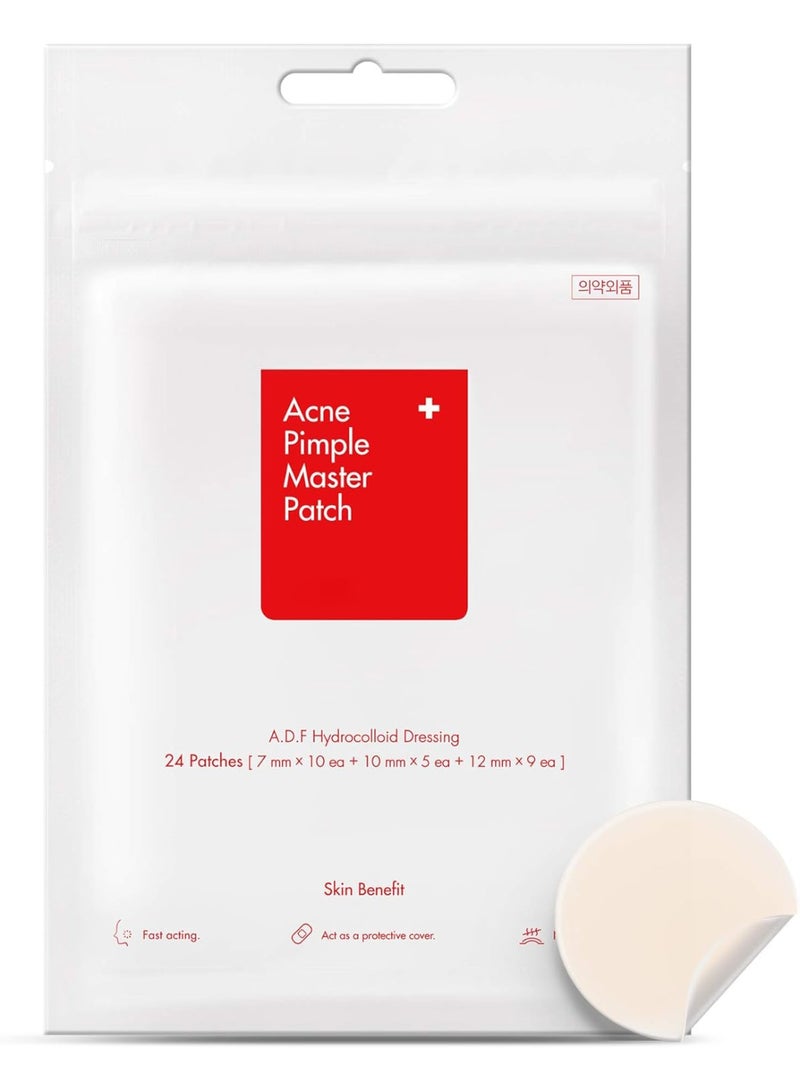 erorex Acne Pimple Master Patch Hydrocolloid Dressing 24 Patches Fast Healing and Skin Protection - Image 1