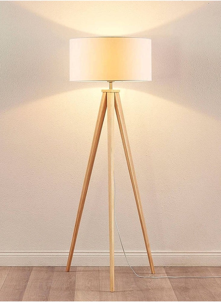 DubaiGallery - Modern Standing Tripod Floor Lamp with Drum Shade - Image 1