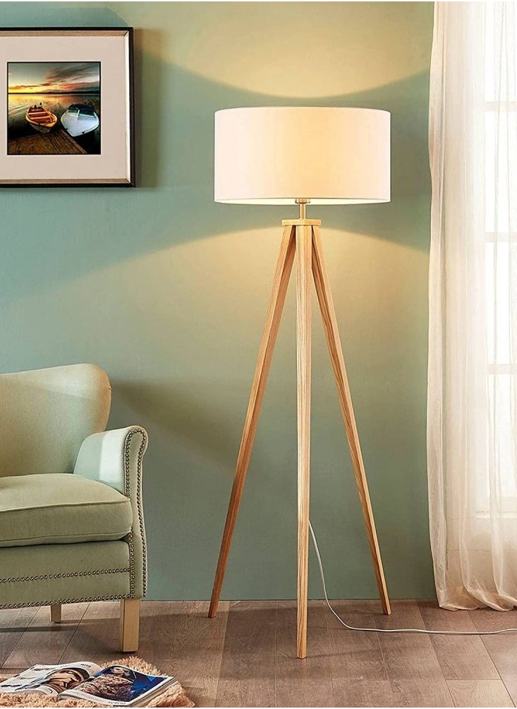 DubaiGallery - Modern Standing Tripod Floor Lamp with Drum Shade - Image 1