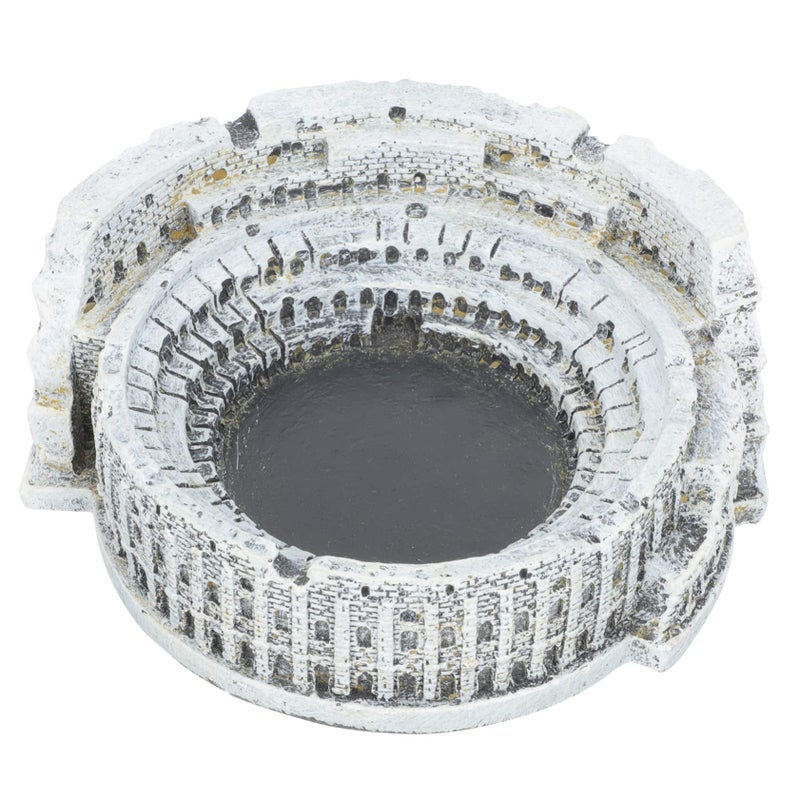 Retro Roman Colosseum Ashtray Heavy Duty Concrete Smoking Ash Tray Home Office Decor - Image 2