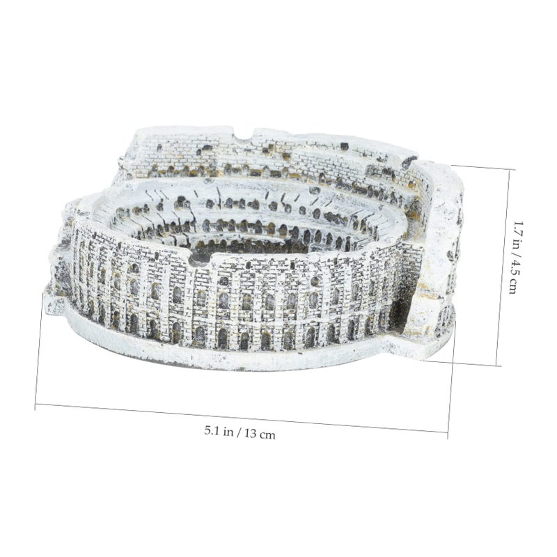 Retro Roman Colosseum Ashtray Heavy Duty Concrete Smoking Ash Tray Home Office Decor - Image 5