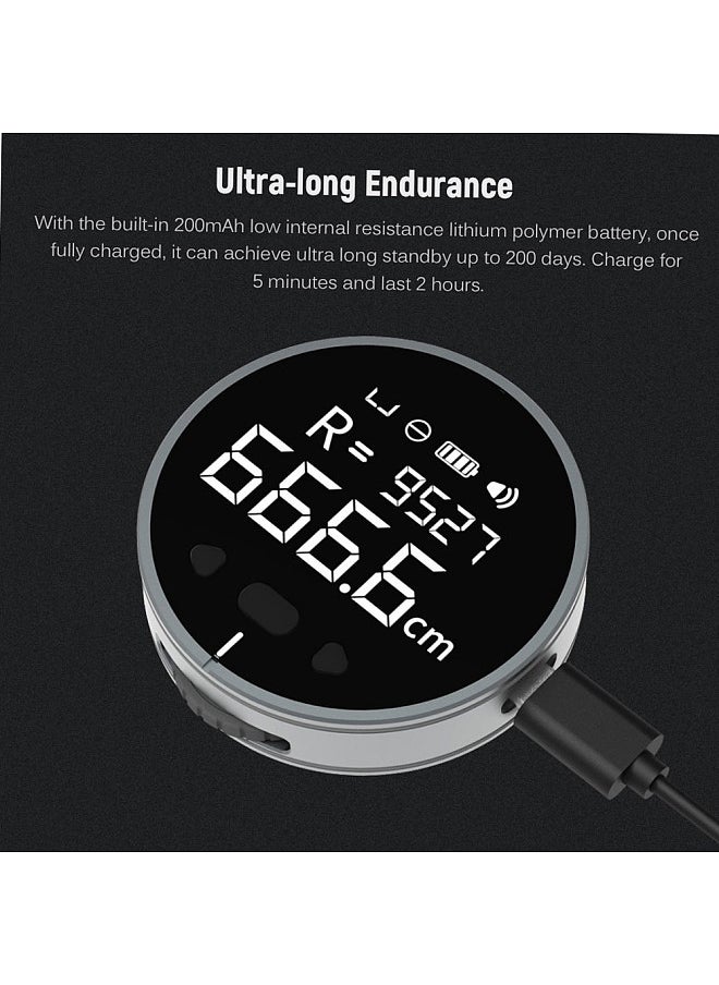 Little Q 8 in 1 Electronic Ruler LCD Display Range Finder 99m High Accuracy Handheld Length Measuring Tool Long Standby Rechargeable Ruler