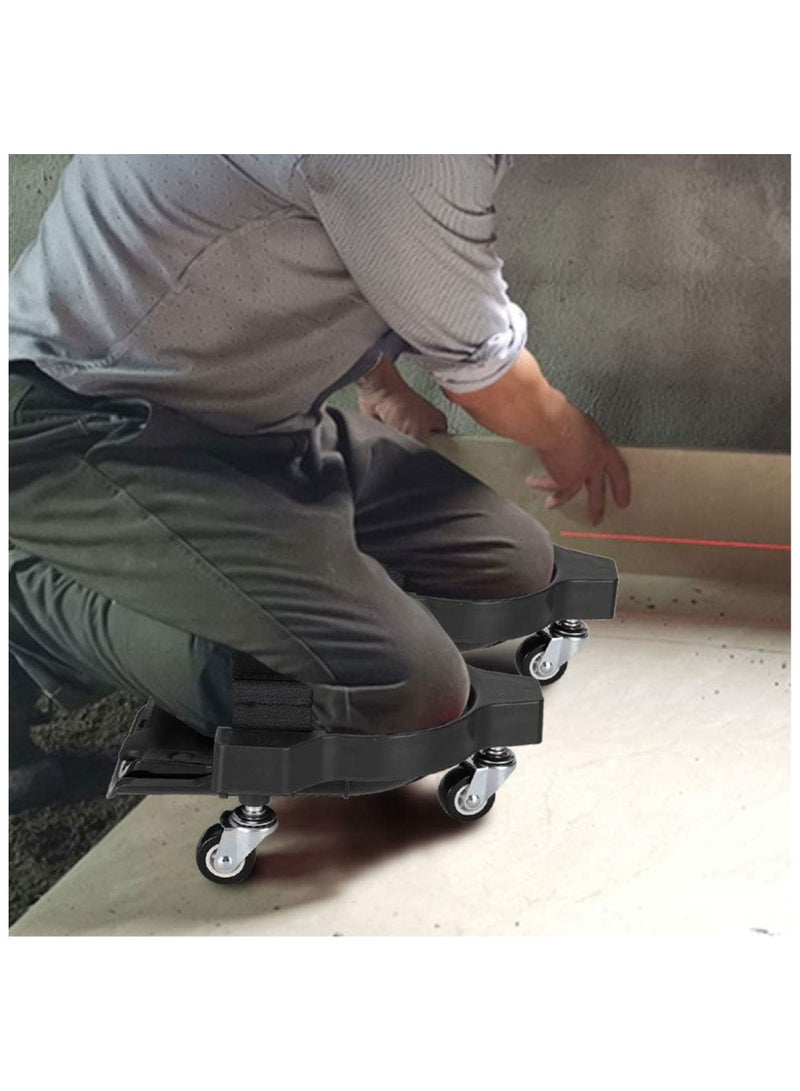 General Rolling Knee Pads Multifunctional Sliding Knee Pad Labor-Saving Kneeling Pad with Wheel Adjustable Strap Knee Roller for Painting Auto Repair  - Image 2