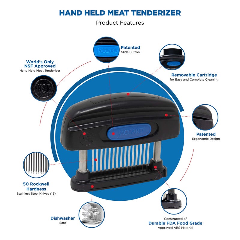 Jaccard Jcs 15-Blade Meat Tenderizer  Simply Better Meat Tenderizer  Stainless Steel Columns/ Removable Cartridge  Nsf Approved  Black - Image 4