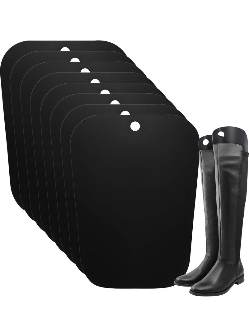 Bememo 8 Pieces Boot Shaper Form Inserts Tall Boot Support for Women and Men (Black, 8 Inch) - Image 1