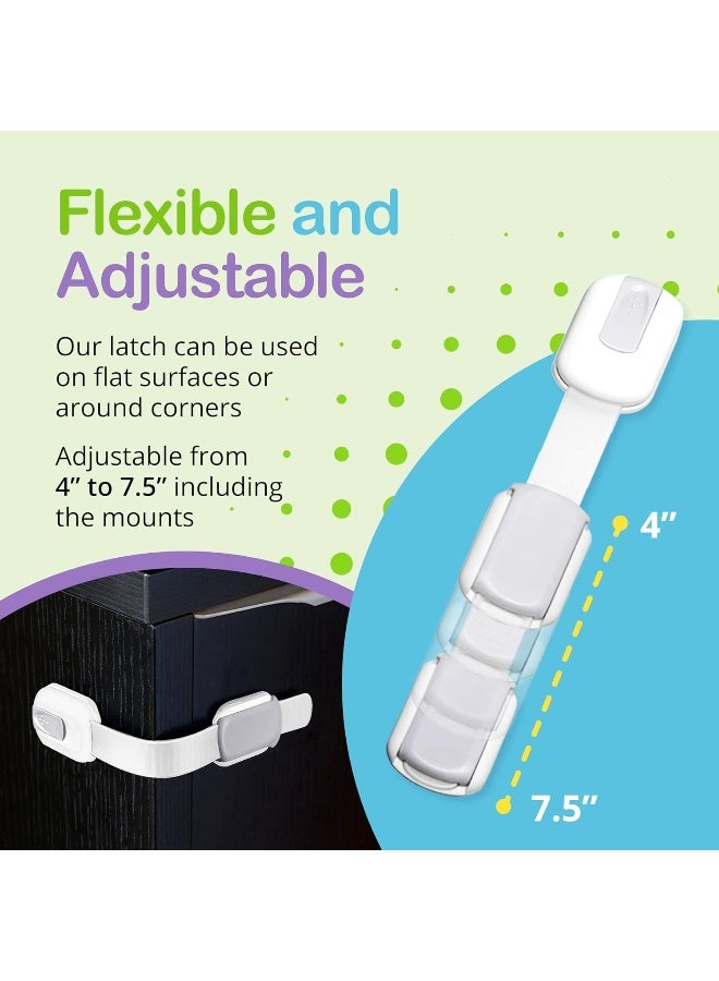 WONDERKID Adjustable Reusable Child Safety Locks (Silver, Pack of 6) - Image 3
