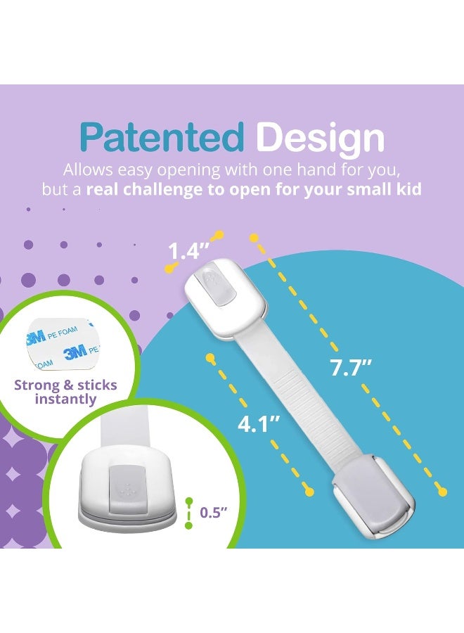 WONDERKID Adjustable Reusable Child Safety Locks (Silver, Pack of 6) - Image 5