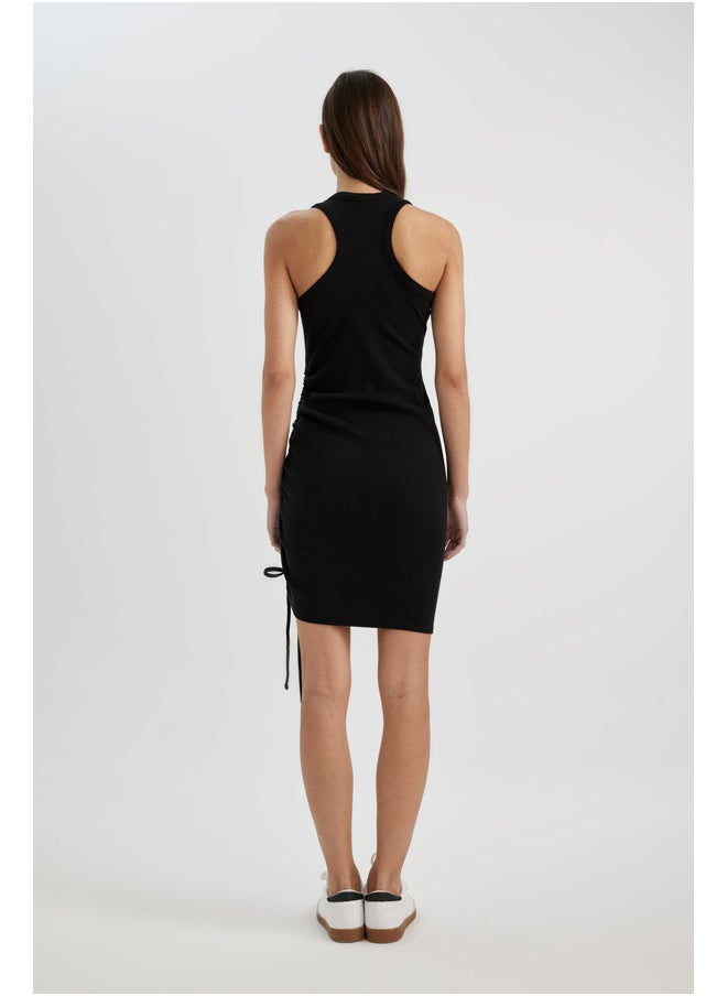 DeFacto Woman Bodycon Round Collar Short Sleeve Knitted Dress  - Image 5