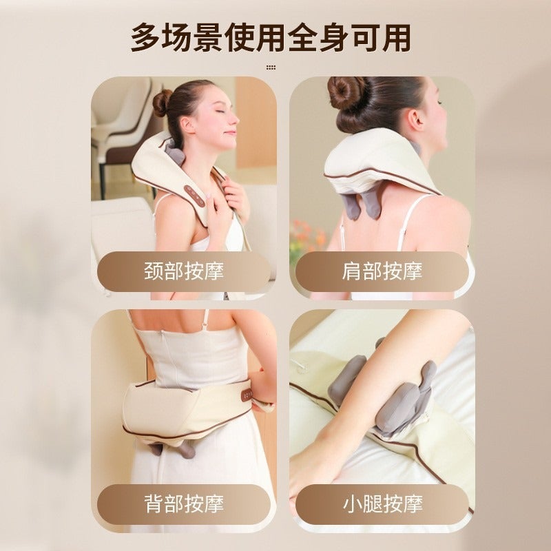 Kneading Compress Shoulder And Neck Massager, Cervical Trapezius Muscle Shoulder Massager, Multifunctional Massage Shawl, Shawl-Style - Image 3